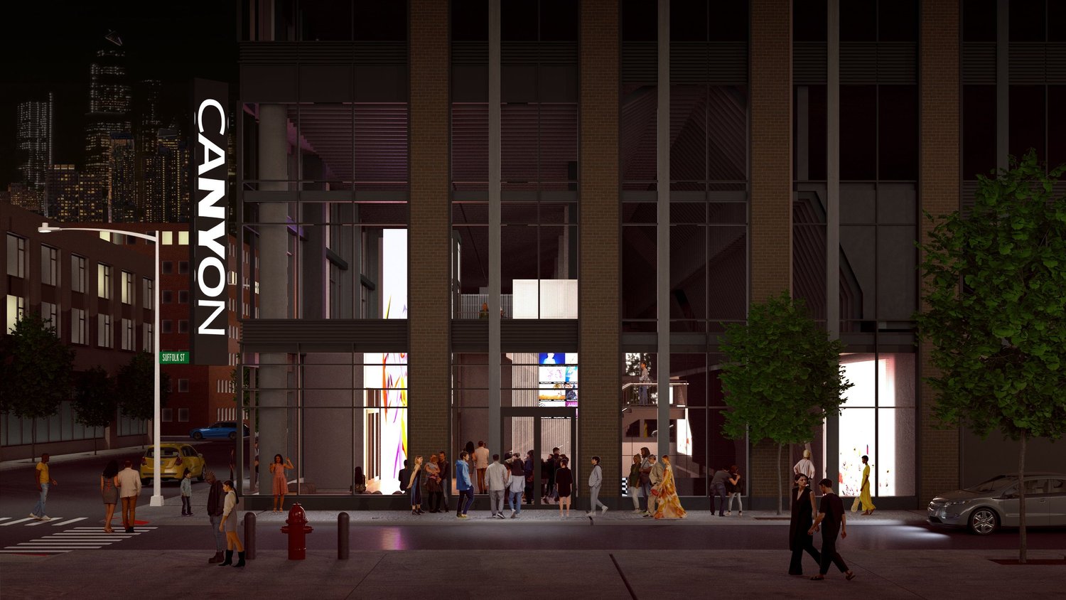 Exterior rendering of CANYON at 200 Broome Street.